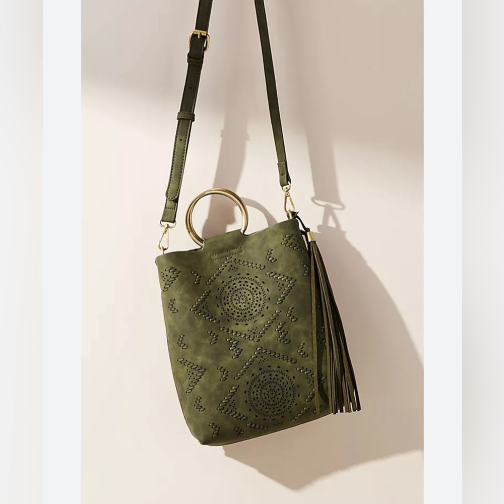 NWT Anthropologie Sedona Mini Tote Bag, in Green